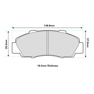 HONDA CIVIC EK9 DC2 PRELUDE FRONT PBS PERFORMANCE BRAKE PAD SET