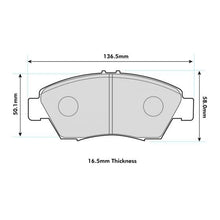 Load image into Gallery viewer, HONDA CIVIC EK4 EG6 FRONT PBS PERFORMANCE BRAKE PAD SET