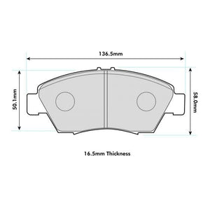 HONDA CIVIC EK4 EG6 FRONT PBS PERFORMANCE BRAKE PAD SET