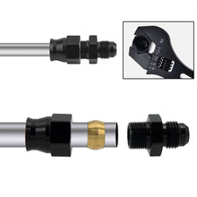 Load image into Gallery viewer, ICONIC BLACK 8MM HARDPIPE TO AN6 RUBBER BRAIDED PIPE