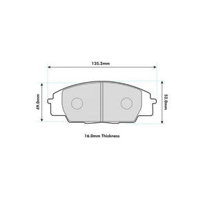 HONDA S2000 FRONT PBS PERFORMANCE BRAKE PAD SET