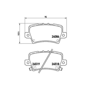 HONDA CIVIC FN2 TYPE-R REAR BREMBO BRAKE PAD SET