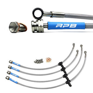 HONDA CIVIC EP3 TYPE-R BRAIDED BRAKE LINE SET - RPB / HEL